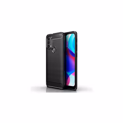 Moto E20 / E30 Carbon Fibre Case [Stealth Case] Flexible, Shockproof, Ultra Slim, Soft TPU Protective Shell Cover with Carbon ...