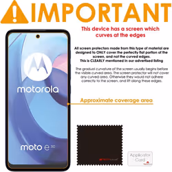 [3 Pack] TECHGEAR Screen Protectors Compatible for Motorola Moto E30 & Moto E40, CLEAR LCD Screen Protectors Cover Guards