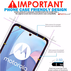 2 Pack of TECHGEAR GLASS Edition Compatible for Motorola Moto E30 & Moto E40, Tempered Glass Screen Protector Covers [2.5D...