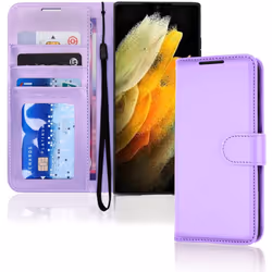 TECHGEAR Galaxy S22 Ultra Leather Wallet Case, Flip Protective Case Cover with Wallet Card Holder, Stand and Wrist Strap -...