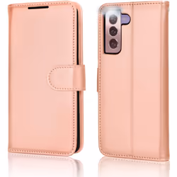 TECHGEAR Galaxy S22 Plus Leather Wallet Case, Flip Protective Case Cover with Wallet Card Holder, Stand and Wrist Strap - Ros ...
