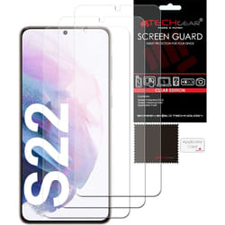 TECHGEAR Screen Protectors [3 Pack] Compatible with Samsung Galaxy S22 / S22 5G, CLEAR LCD Screen Protectors Cover Guards