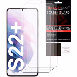 TECHGEAR Screen Protectors [3 Pack] Compatible with Samsung Galaxy S22 Plus / S22+ 5G, CLEAR LCD Screen Protectors Cover Guar ...