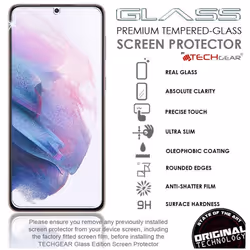 TECHGEAR 2 Pack GLASS Edition Compatible with Samsung Galaxy S22 / S22 5G, Tempered Glass Screen Protector Covers [2.5D Round...