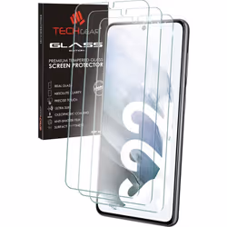 TECHGEAR 3 Pack GLASS Edition Compatible with Samsung Galaxy S22 / S22 5G, Tempered Glass Screen Protector Covers [2.5D Round ...