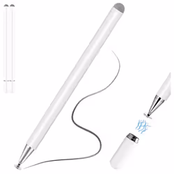 Stylus Pen, 2x TECHGEAR 2 in 1 Disc & Fiber Tip Stylus Pen for Touch Screens High Sensitivity Universal Pencil Compatible wit ...