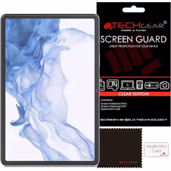 TECHGEAR 2 Pack Galaxy Tab S8 11" Screen Protectors (SM-X700 / SM-X706), Ultra CLEAR Screen Protector Guard Cover Designed for...