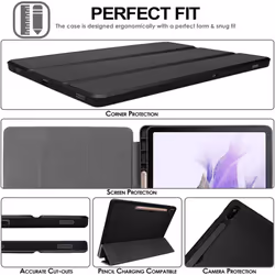 TECHGEAR Smart Case for Samsung Galaxy Tab S8 Plus (S8+) 12.4" 2022 (SM-X800 / SM/X806) PU Leather Slim Smart Case Stand Cover...