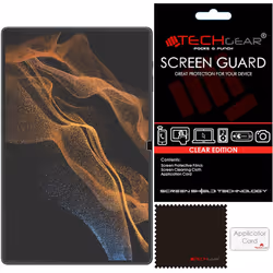 TECHGEAR 2 Pack Galaxy Tab S8 Ultra 14.6" Screen Protectors (SM-X900 / SM-X906), Ultra CLEAR Screen Protector Guard Cover...