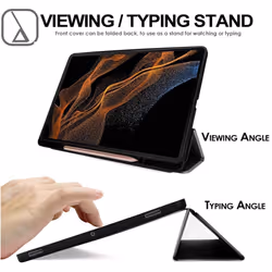 TECHGEAR Smart Case for Samsung Galaxy Tab S8 Ultra 14.6" 2022 (SM-X900 / SM/X906) PU Leather Slim Smart Case Stand Cover with...