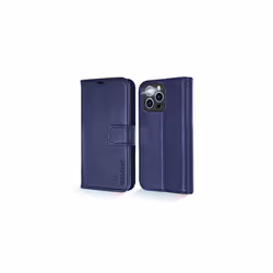 TECHGEAR Wallet Case for iPhone 13 Pro, Genuine Leather Magnetic Flip [RFID Blocking] Case with Shockproof TPU Holder, Card S ...