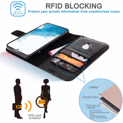 TECHGEAR Galaxy S22 Plus Leather Wallet Case, Genuine Leather Magnetic Flip [RFID Blocking] Case with Shockproof TPU, Card...