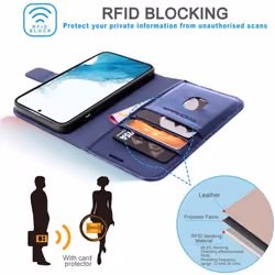 TECHGEAR Galaxy S22 Plus Leather Wallet Case, Genuine Leather Magnetic Flip [RFID Blocking] Case with Shockproof TPU, Card...