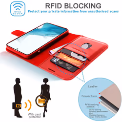 TECHGEAR Galaxy S22 Plus Leather Wallet Case, Genuine Leather Magnetic Flip [RFID Blocking] Case with Shockproof TPU, Card...