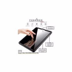 TECHGEAR Waterproof Case for iPad Pro 12.9 2021 5th Generation [Poseidon Case] Slim Shockproof Waterproof Case with Built-in Protector + Stand & Strap