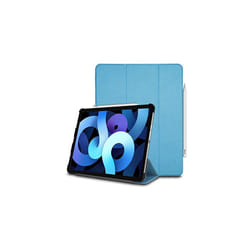 TECHGEAR iPad Air 5, 5th Generation Smart Case [Pencil Compatible] Slim Smart Case Tri-fold Stand Cover with Corner Protection [Auto Wake - Light Blue
