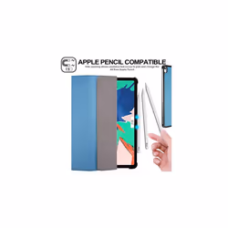 TECHGEAR iPad Air 5, 5th Generation Smart Case [Pencil Compatible] Slim Smart Case Tri-fold Stand Cover with Corner Protection [Auto Wake - Light Blue