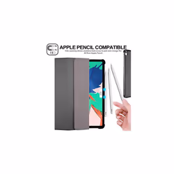 TECHGEAR iPad Air 5, 5th Generation Smart Case [Pencil Compatible] Slim Smart Case Tri-fold Stand Cover with Corner Protection [Auto Wake / Sle - Grey