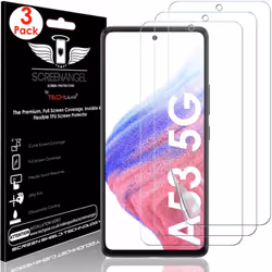 TECHGEAR [3 Pack] Screen Protector fits Samsung Galaxy A53 5G [Screen Angel Edition] [In-Display FingerID Support][Case...