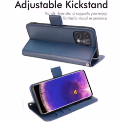 TECHGEAR Leather Wallet Case for Oppo Find X5 Pro 5G, Flip Protective Case Cover with Wallet Card Holder, Stand & Wrist Strap -...