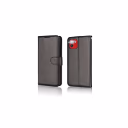 TECHGEAR Galaxy A03 Leather Wallet Case, Flip Protective Case Cover with Wallet Card Holder, Stand and Wrist Strap - PU Leather with Magnetic - Black