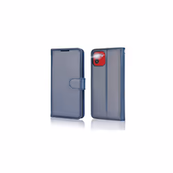 TECHGEAR Galaxy A03 Leather Wallet Case, Flip Protective Case Cover with Wallet Card Holder, Stand and Wrist Strap - PU Leather with Magnetic C - Blue