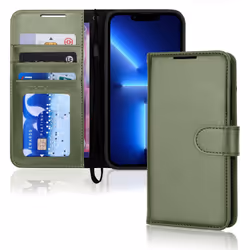 TECHGEAR iPhone 13 Pro Max Leather Wallet Case, Flip Protective Case Cover with Wallet Card Holder, Stand and Wrist Strap -.. ...