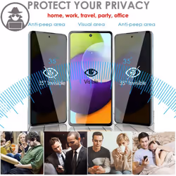 TECHGEAR [2 Pack] Anti Spy Screen Protector fits Samsung Galaxy A53 5G - PRIVACY Filter 3D GLASS Edition Genuine Tempered Glass...