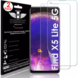 TECHGEAR [2 Pack Screen Protector fits Oppo Find X5 Lite 5G [Screen Angel Edition] [Case Friendly] [Bubble Free] [FULL Screen ...