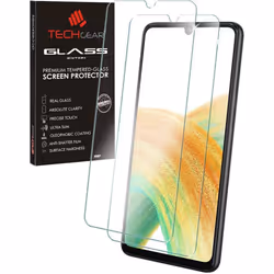 2 Pack TECHGEAR GLASS Edition Compatible with Samsung Galaxy A33 5G, Tempered Glass Screen Protector Covers [2.5D Round Edge] ...
