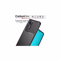 TECHGEAR Carbon Fibre Case for Xiaomi 12 Pro 5G Flexible, Shockproof, Slim, Soft TPU Protective Shell Cover with Carbon Fibre Detailing
