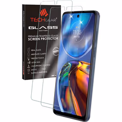 2 Pack of TECHGEAR GLASS Edition Compatible for Motorola Moto E32, Tempered Glass Screen Protector Covers [2.5D Round Edge] [ ...