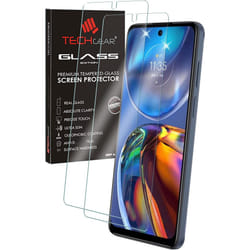 2 Pack of TECHGEAR GLASS Edition Compatible for Motorola Moto E32, Tempered Glass Screen Protector Covers [2.5D Round Edge] [9H...