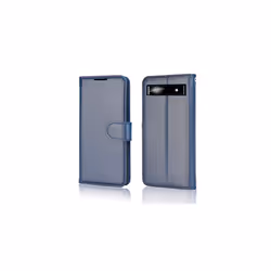 Pixel 6a Wallet Case, Flip Protective Cover with Card Holder, Stand and Wrist Strap - PU Leather with Magnetic Closure For Google Pixel 6a - Blue
