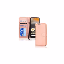 Pixel 6a Wallet Case, Flip Protective Cover with Card Holder, Stand and Wrist Strap - PU Leather with Magnetic Closure For Go ...
