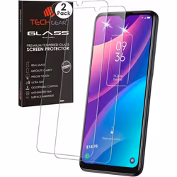 2 Pack of TECHGEAR GLASS Edition Compatible for TCL 306, TCL 305, TCL 30 SE, TCL 20 R 5G Tempered Glass Screen Protector Cove ...