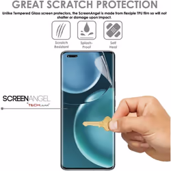 TECHGEAR [3 Pack] Screen Protector fits Honor Magic 4 Pro 5G [Screen Angel Edition] [Bubble Free] [FULL Screen Coverage] HD Clear Flexible TPU Film