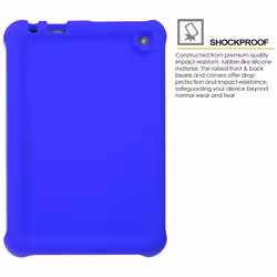 TECHGEAR Bumper Case fits All-New Amazon Fire 7" (2022 Release / 12th Generation) Shockproof Soft Silicone Protective Easy Grip Case + Protecto - BLUE