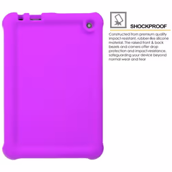 TECHGEAR Bumper Case fits All-New Amazon Fire 7" (2022 Release / 12th Generation) Shockproof Soft Silicone Protective Easy Grip Case + Protec - PURPLE