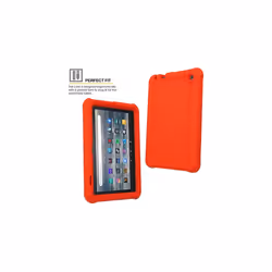 TECHGEAR Bumper Case fits All-New Amazon Fire 7" (2022 Release / 12th Generation) Shockproof Soft Silicone Protective Easy Grip Case + Protector - RED