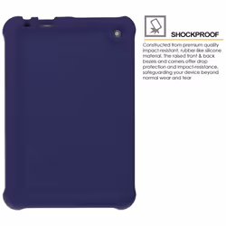 TECHGEAR Bumper Case fits All-New Amazon Fire 7" (2022 Release / 12th Generation) Shockproof Soft Silicone Protective Easy Grip Case + Protecto - NAVY