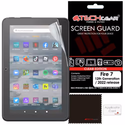 TECHGEAR Screen Protector for All-New Amazon Fire 7" & Fire Kids Edition 7" (12th Gen / 2022 Release) - Clear Lcd Screen Prot ...