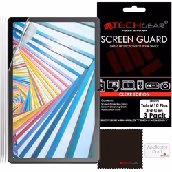 TECHGEAR [Pack of 3] Screen Protectors for Lenovo Tab M10 Plus 3rd Gen 2022 (10.6 Inch screen) TB125 / TB128 Ultra Clear Scre ...