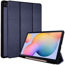 TECHGEAR Smart Case for Samsung Galaxy Tab S6 Lite 10.4" (SM-P610 / P613 / P615 / P619) PU Leather Cover with Corner Protection [Auto Wake / Sl - Blue
