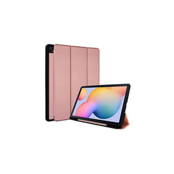 TECHGEAR Smart Case for Samsung Galaxy Tab S6 Lite 10.4" (SM-P610 / P613 / P615 / P619) PU Leather Cover with Corner Protection [Auto Wake - Rose Gold