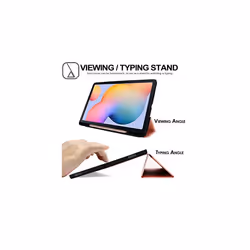 TECHGEAR Smart Case for Samsung Galaxy Tab S6 Lite 10.4" (SM-P610 / P613 / P615 / P619) PU Leather Cover with Corner Protection [Auto Wake - Rose Gold