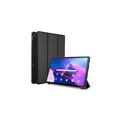 TECHGEAR Smart Case for Lenovo Tab M10 Plus 3rd Gen 2022 (10.6") TB125 / TB128 PU Leather Slim Stand Cover with Corner Protection [Auto Wake / - Black