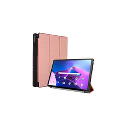 TECHGEAR Smart Case for Lenovo Tab M10 Plus 3rd Gen 2022 (10.6") TB125 / TB128 PU Leather Slim Stand Cover with Corner Protection [Auto Wa - Rose Gold
