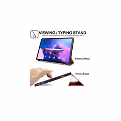 TECHGEAR Smart Case for Lenovo Tab M10 Plus 3rd Gen 2022 (10.6") TB125 / TB128 PU Leather Slim Stand Cover with Corner Protection [Auto Wa - Rose Gold