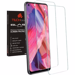 TECHGEAR 2 Pack of GLASS Edition for Oppo Reno 7, Tempered Glass Screen Protectors Cover [9H Hardness] [No-Bubble]